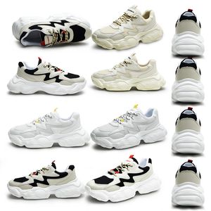 kadınlar erkekler için üçlü beyaz, gri, kırmızı, sarı renkli eski baba ayakkabılar nefes rahat moda eğitmenler spor ayakkabı boyutu 39-44 örgü