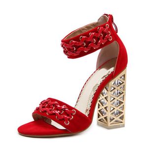 Hot Sale-New Summer Sandals Fashion Roman Crystal With Zipper Women Pumps Shoes Sexy High Heels Party Woman Sandals Black