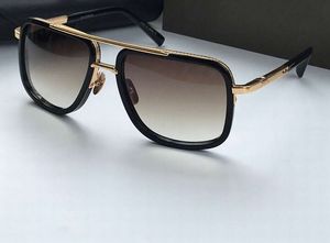 Tytanowe okulary przeciwsłoneczne mach czarny złoto/brązowe zacienione 2030 vintage okulary przeciwsłoneczne gafas de sol men shades okulary przeciwsłoneczne z pudełkiem