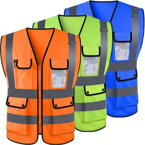 Gilet di sicurezza da lavoro ad alta visibilità Giacca da notte Gilet riflettente di sicurezza senza maniche Abbigliamento di sicurezza