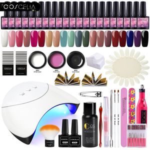 Nail Art Kits 36W / 80W Набор светильников 15 мл Быстрые наращивания быстрого здания Акриловый гель Польский с 20 шт. УФ для набора