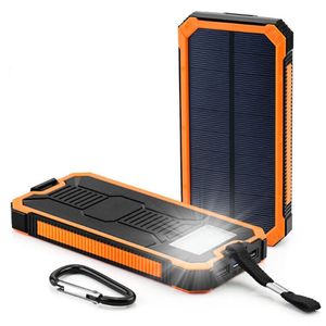 Caricabatterie portatile per telefono cellulare con uscita 2A solare Power Bank da 20000 mAh