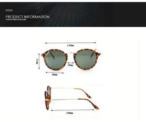 Оптовые - круглые солнцезащитные очки для мужчин и женщин ретро спортивные солнцезащитные очки женщин мужчины UV400 линзы oculos de sol с коричневым чехлом