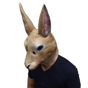 Cara De Canguro al por mayor-El látex de Halloween canguro animal completo plomo cara de la cabeza máscara de carnaval traje del partido de Cosplay Disfraz para adultos