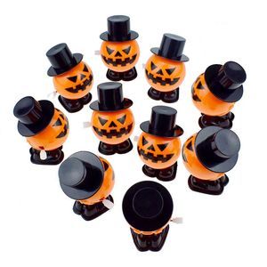 Suministros de Halloween Clockwork Pumpkin Hat Niños Juguetes de cuerda Saltando Calabazas Regalos de fiesta para niños