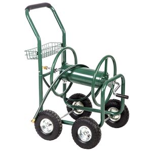 Heavy Duty Garden Water Hose Reel Cart Outdoor Yard Planting W  Basket 50 on Sale