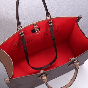Bolsas bolsas de Femme Bolsa Lady Tote Bag moda de alta qualidade lona bolsa Monogramm Reverso Grande Capacidade Lady Handbag