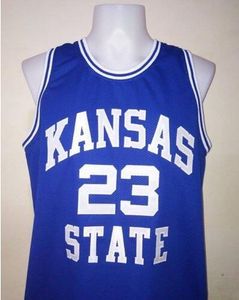 Maglia da basket personalizzata da uomo, da donna, vintage n. 23 Mitch Richmond, Kansas State College, taglia S-4XL o personalizzata con qualsiasi nome o numero di maglia