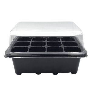 12 Hole Family Nursery Pots Black White Color Mini Flower Pot Plastic Seedling Box Kit For Home Garden Supplies 1 95md E1