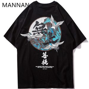 Маннан Японская уличная одежда Ukiyo e T Рубашки Летние китайские мужчины Женщины Tees 2018 старинные футболки Camiseta Y19060601