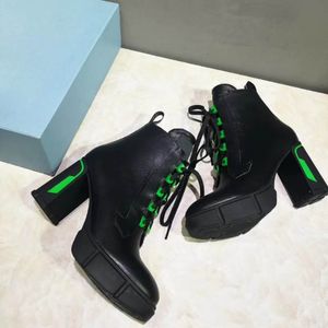 Novo 5cm salto mulheres plataforma bota alta inverno outono botas de tornozelo com sapatos caixa de poeira saco35-40