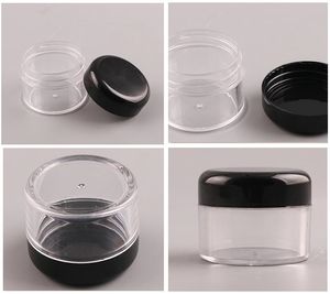 1200pcs/lot lid cap blastic cap caby قابلة لإعادة التعبئة مع قاعدة صافية جرة مستحضرات تجميل فارغة لزجاجة المسحوق الحاوية ظلال العيون 30g 30ml/1oz