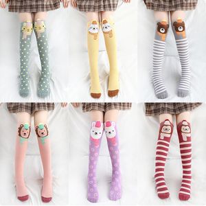 New Autumn Children Girls Mid-calf Length Socks Kids Leggings Girl Knee Highs Sock Knee Kids Cartoon Knee Length Socks 15332