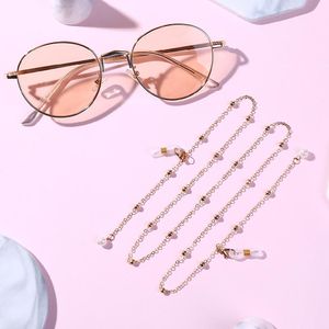 Wholesale-DSstyles Pearl non-slip glasses chain Fashion Woman Sunglasses Anti-falling Glasses Eyeglass Cord Necklace