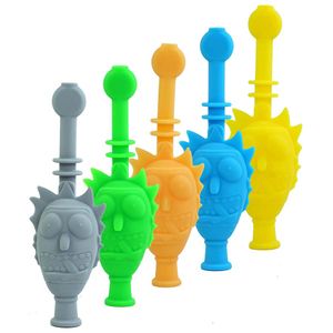 nuovo design pipa per bruciatore a nafta pipa per fumo in silicone infrangibile Joint Titanium set bong in silicone pipe per fumare tabacco