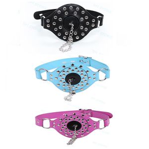 Bondage Faux Leather Slave Harness Rivet Studs Gag Fetish Bocca aperta Restrizioni #R25