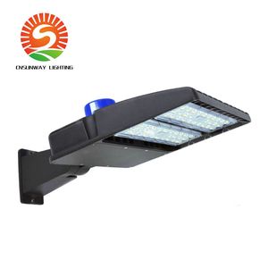 Modern Design LED Parking Lot Lights 100W - Super Efficiency 5000K AC100-305V LED Street Pole Light Flood Ligh(with Photocell)