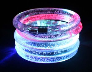 LEDフラッシュ点滅色の色変更ライトランプパーティーの装飾結婚式の蛍光クラブステージリストブレスレットバングル