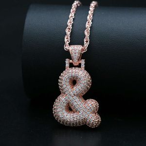 Fashion- $ Simbolo collane con ciondoli di diamanti per uomo collana di ciondoli con zirconi in lega di cristallo dollaro di lusso 3 colori oro argento oro rosa