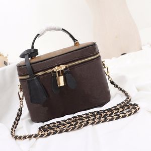 Handtaschen Geldbörsen Kette Taschen Frauen Umhängetasche Hihg Qualität Fashion Echtes Leder Reißverschluss Taschen Box Paket Schloss Kostenloser Versand