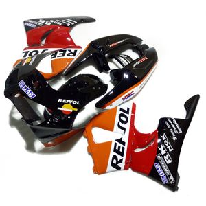 7gifts Verkleidungsset für Honda CBR900 RR Verkleidungen 98 99 CBR900RR rot orange schwarz Motorradset CBR919 1998 1999 GF12