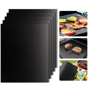 500/1000 Pcs Churrasco Grelhar Liner BBQ Grill Mat Portátil Non-stick e reutilizável fazer grelhados Fácil 33 * 40CM 0.2mm Preto Forno Hotplate Mats