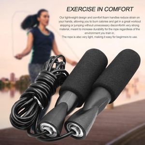 US STOCK DHL Shipping Aerobic Exercise Boxing Skipping Jump Rope Adjustable Bearing Speed Fitness Black Unisex Women Men Jumprope