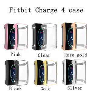 Plating Protective Case For Fitbit Charge4 3 Smart Watch Cover Full Edged Protector Anti Shock With Screen Film Shell Durable