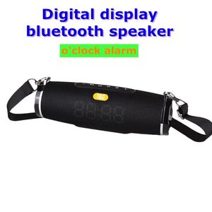 Hot TG176 Portable Bluetooth Speaker Wireless Column with FM Radio LED Alarm Clock USB TF Music Boombox Subwoofer Speakers for Computer