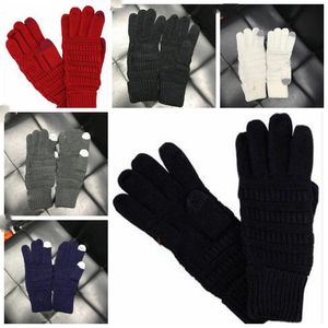 Lã GlovesLabel Outdoor Luvas de tela malha luvas Mittens Mulheres Ciclismo inverno mais quente unidade de cinco dedos Mittens Acessórios BZYQ6451