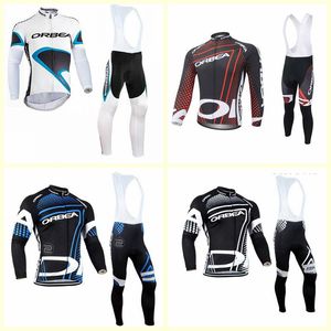 Orbea equipe ciclismo mangas compridas jersey bib calças definir mais recentes homens de alta qualidade bicicleta esportes U122712