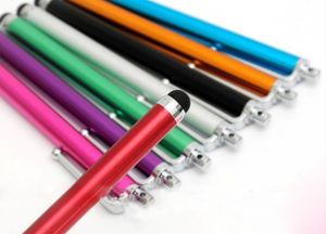 Long Capacitive Universal Screen Metal Stylus Touch Pen With Clip For Cellphone Tablet PC