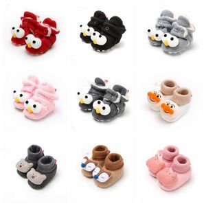 Boy Velvet Winter Shoes Socks Toddle Moccasins Sole Bootie Baby First Walkers Shoes Newborn Shoes Prewalker Maccasions Boot 0--1Y AZYQ6498