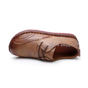 Hot Sale-Handmade shoe Autumn Loafers Women Shoes Casual Work Driving Shoes Women Flats Genuine Leather Flat shoe