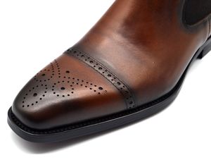 Designer-Stiefel, Luxus Brogue Design Herren Lederschuhe, Superqualität Männer Das Geschäft Stiefel Größe 38-44 MBS 032