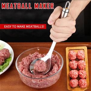 Stainless Steel Meatball Spoon Meatball Maker Scoop Non-Stick Long Handle DIY Kitchen Accessories Meat Poultry Tools