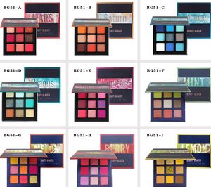 eyeshadow makeup palette 9 Color Neon Eye Shadow Bright Pressed Powder Metal Matte Beauty Make Up Paletas de sombra de ojos R BL