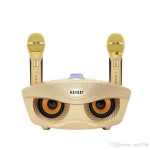 New Wireless Voice Changer Microphone Speaker Outdoor Portable Owl Mobile Phone Bluetooth Karaok Family KTV DHL