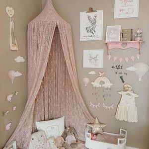 Elegant Round Lace Insect Bed Canopy Netting Curtain Dome Mosquito Net New Kid Girl Room Sängkläder Dekor Sommarprodukt