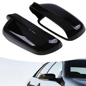 Black For VW GOLF 5 V MK5 GTI Jetta Passat B5.5 B6 EOS Sharan Superb Side Wing Rear View Mirror Cover Replacement Caps Shell