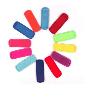 Home Popsicle Holders Ice Sleeves Freezer Holders 8x16cm for Kids Summer Kitchen Cookies 10 color