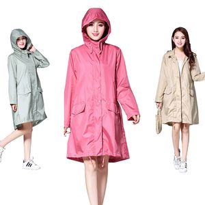 Yuding Women Raincoat Hooded Rainwear Waterproof Outdoors Rain Coat Polyester Unisex Raincoat Impermeables Para Lluvia Mujer