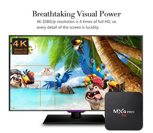MXQ Pro Android 7.1 Caixa de TV RK3229 Quad Core 1GB 8GB 4K Wifi H.265 Dual Wifi Streaming Media Player