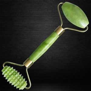 1pcs Facial Massager Face Body Spa Massage Roller Jade Stone Relax Etapy