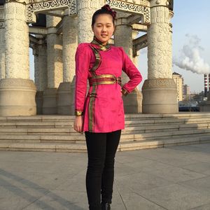 모피 벨벳 캐주얼 드레스 여성 몽골어 가운 짧은 스타일 몽골어 댄스 의류 부티크 의상 사슴 몽골어 의류 라이프 스타일