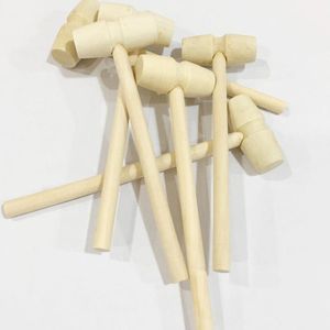 Holz Mini Hammer Klopfen Planeten Kuchen Kleine Kleine Holz Hammer Kinder Flache Kopf Spielzeug Floß Schnelle Lieferung F3175