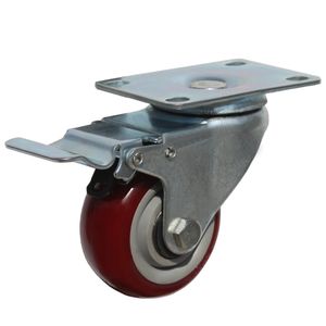 3inch 75mm muted Caster hospital bed Swivel chair wheel Baby cot pulley Universal table wheel Industry Business machinery with brake