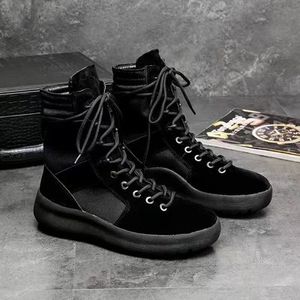 Venda quente-AR de deus Top Militares Sneakers Hight Army Boots Homens e Mulheres Fashion Shoes Martin Boots 38-45