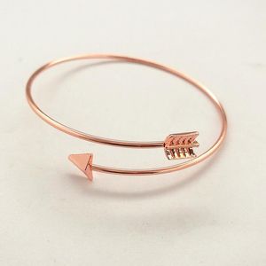 Nuovo braccialetto a forma di freccia braccialetto placcato in oro braccialetto aperto in lega braccialetti braccialetto regolabile per gioielli da donna bel regalo
