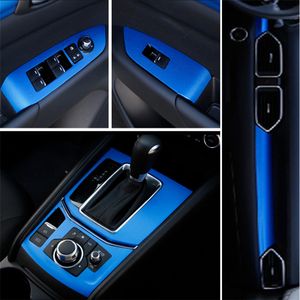 W przypadku Mazda CX-5 2017-2019 Wewnętrzny centralny panelu sterowania Uchwyt drzwi 3D 5D Włókna z włókna węglowego naklejki